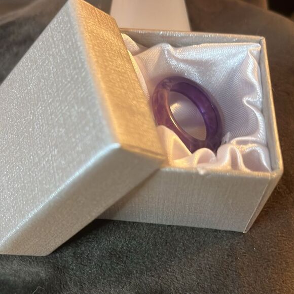 New Natural Amethyst Crystal Band Ring size 9 - Picture 12 of 13